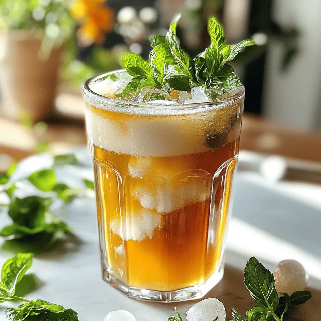 Um authentischen thailändischen Eistee zuzubereiten, brauchst du einige einfache Zutaten. Du benötigst Wasser, Thai-Eistee, Zucker, Kondensmilch und Eiswürfel. Optional sind Milch oder Kokosmilch und frische Minzblätter zur Dekoration. Diese Zutaten sind leicht zu finden. Thai-Eistee gibt es in Teebeuteln oder als losen Tee.