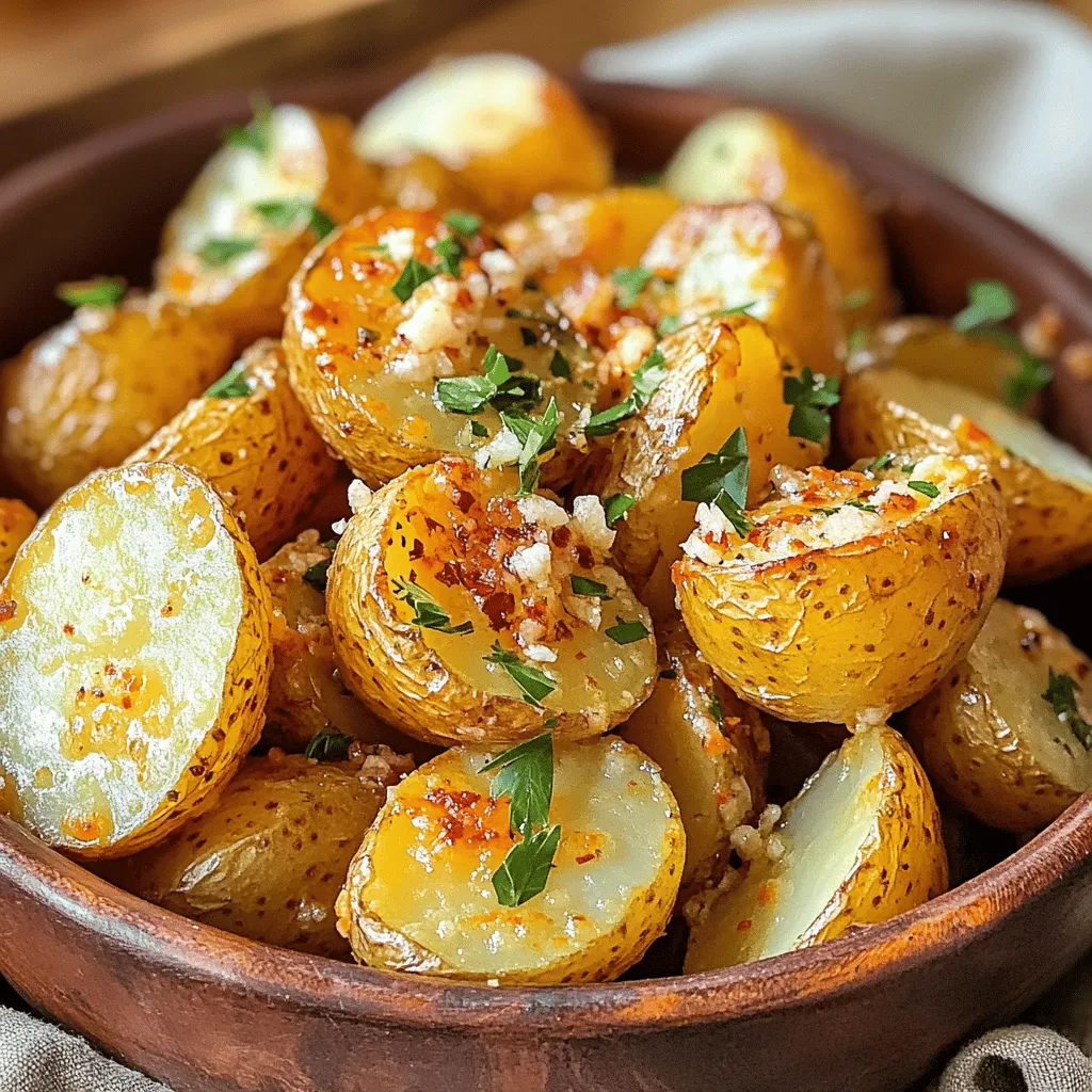 Knoblauch Parmesan Rösten Kartoffeln Lecker und Einfach