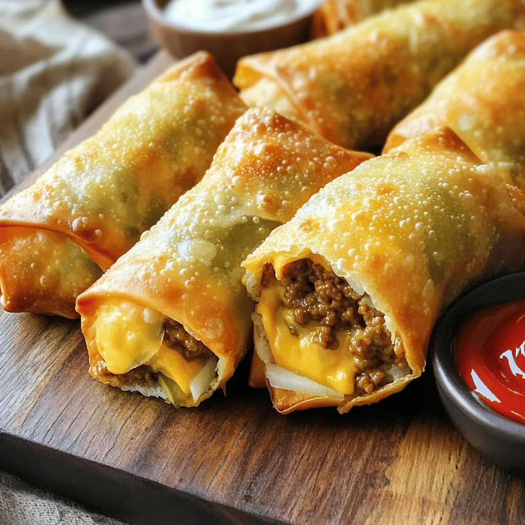 Cheeseburger Egg Rolls Einfach und Lecker Zubereiten