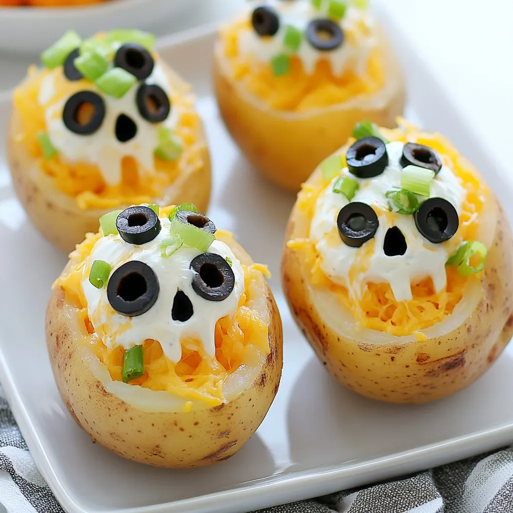 Halloween Skull Potato Bites Leckere festliche Snacks