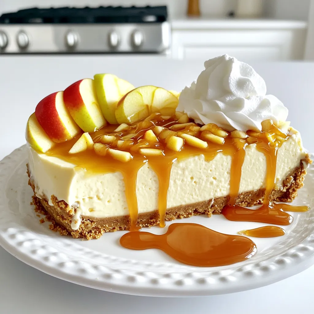 Leckerer Apfelkäsekuchen mit Karamellüberzug