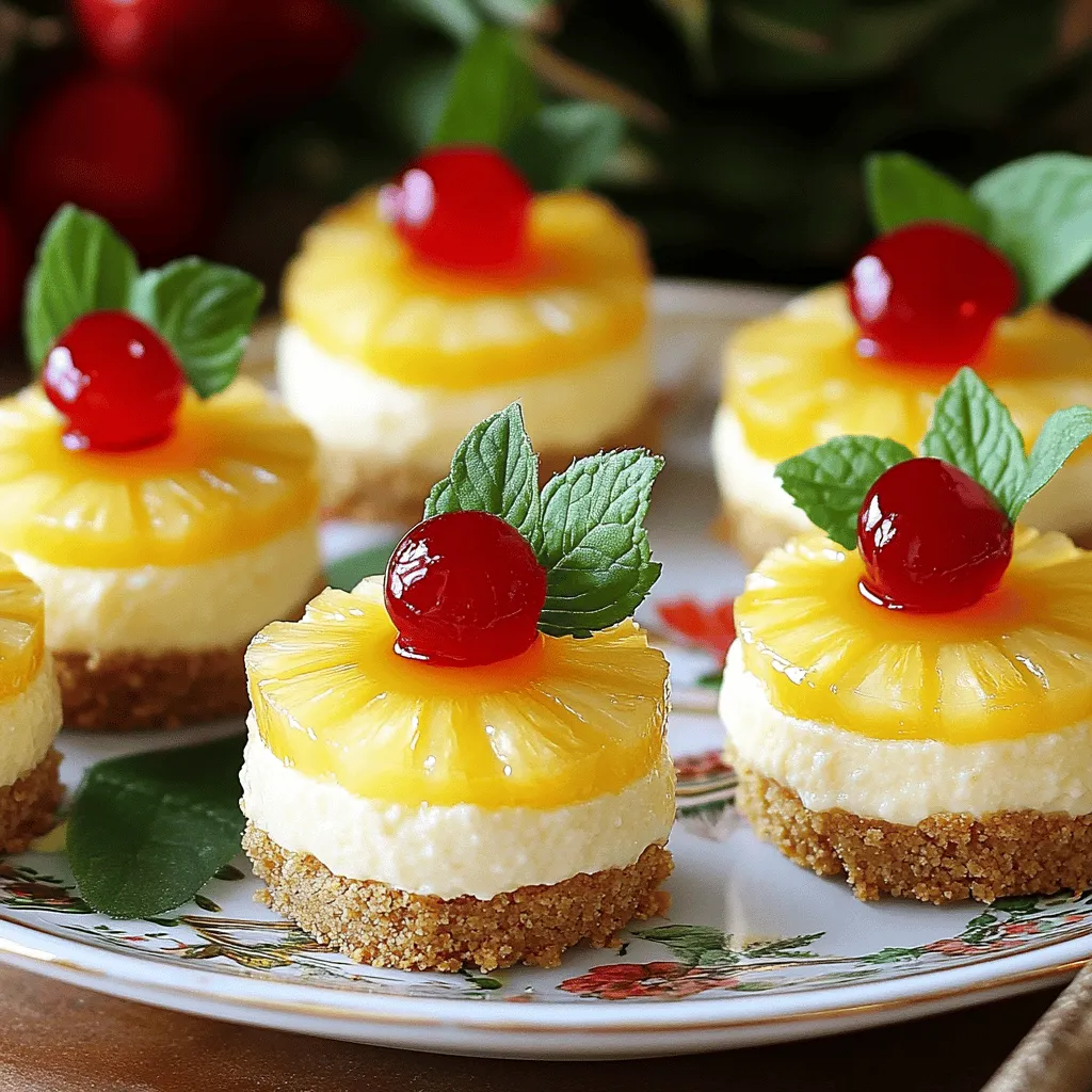 Mini Pineapple Upside-Down Cheesecakes Lecker und Einfach