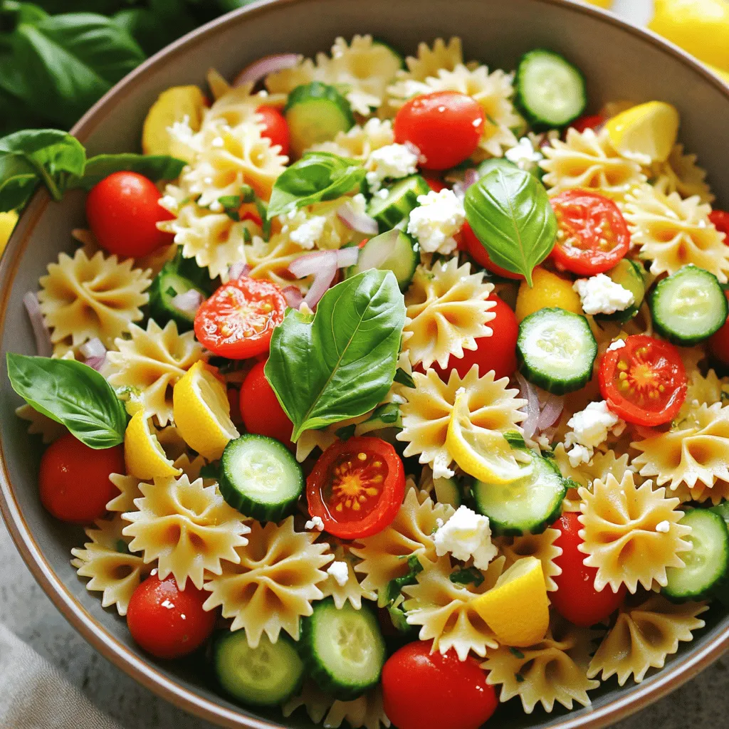 Lemon Basil Pasta Salad Frisch und Einfach Genießen