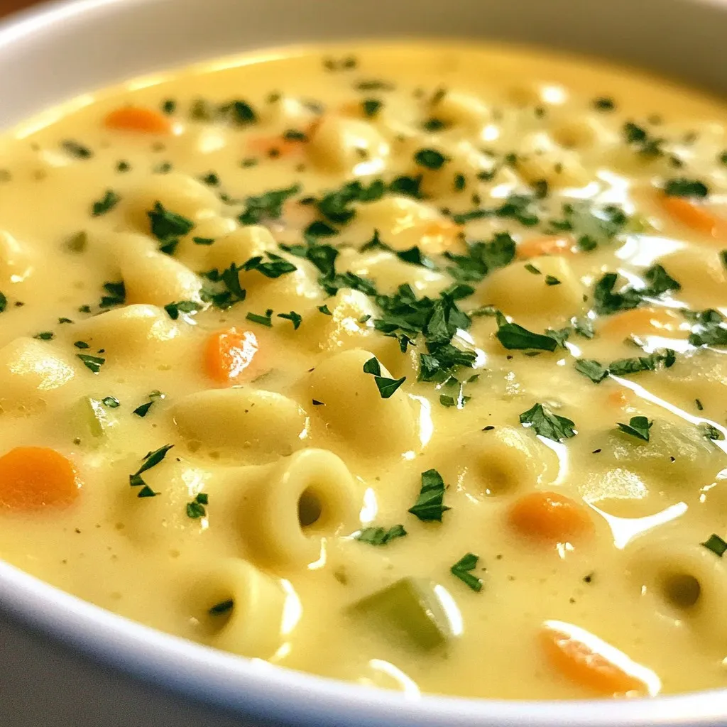 Würdige Creamy Parmesan Ditalini Soup Einfaches Rezept