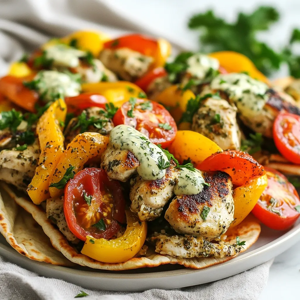Sheet Pan Chicken Pitas mit Kräuter-Ranch-Mix