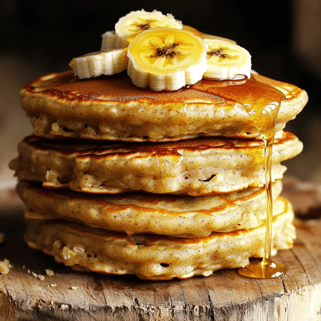 Leckere Bananen-Hafer-Pfannkuchen Einfaches Rezept
