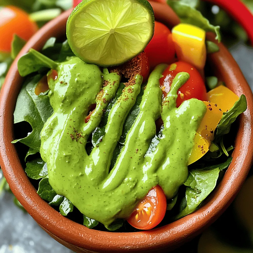 Cremiges Avocado Dressing für frische Salate