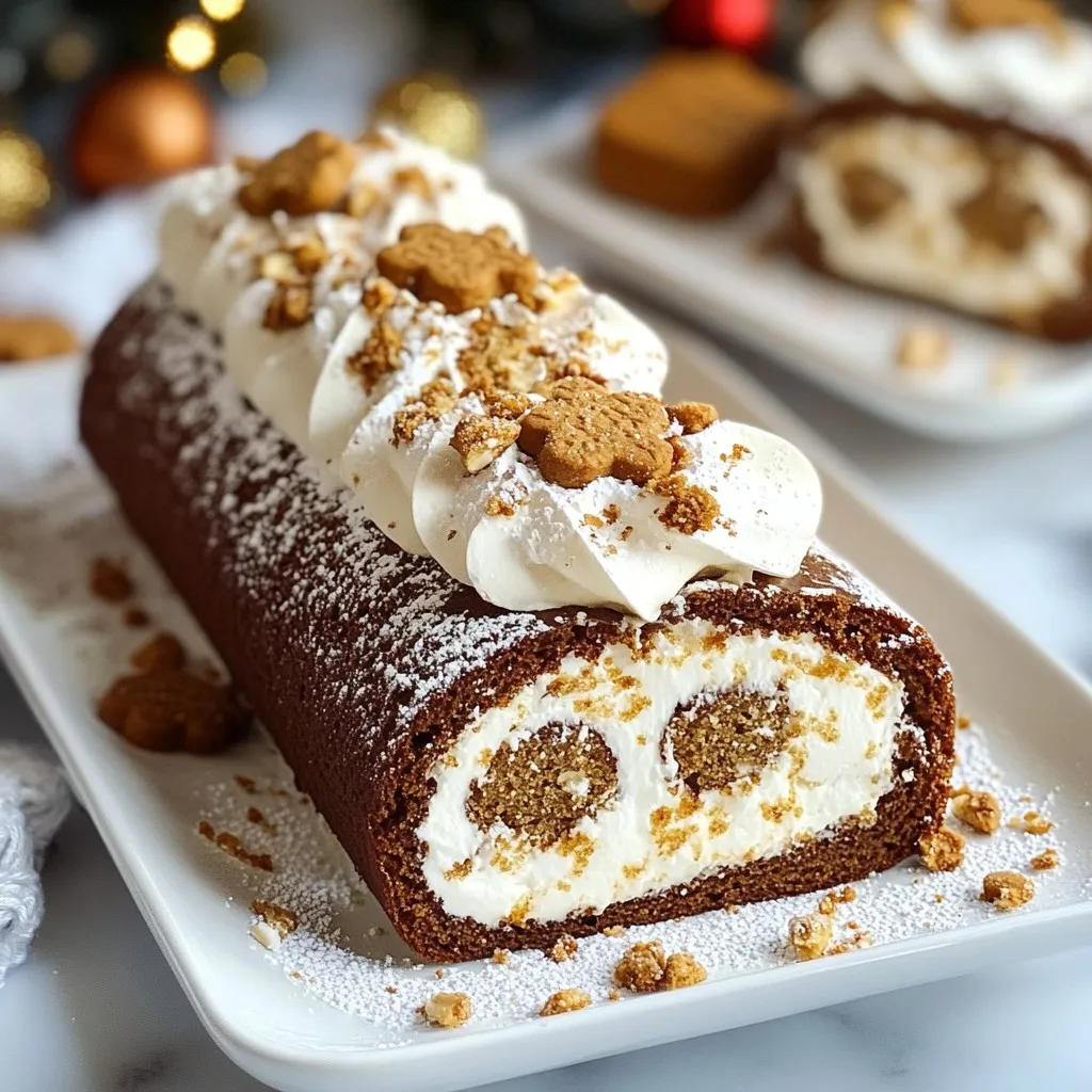 Gingerbread Swiss Cake Roll Leckerer Festtagsgenuss