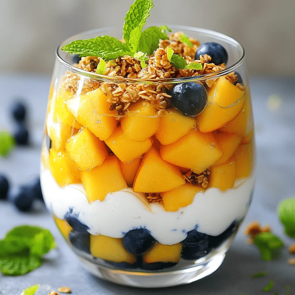 Pfirsich-Dessert mit Sommergeschmack Lecker und Frisch