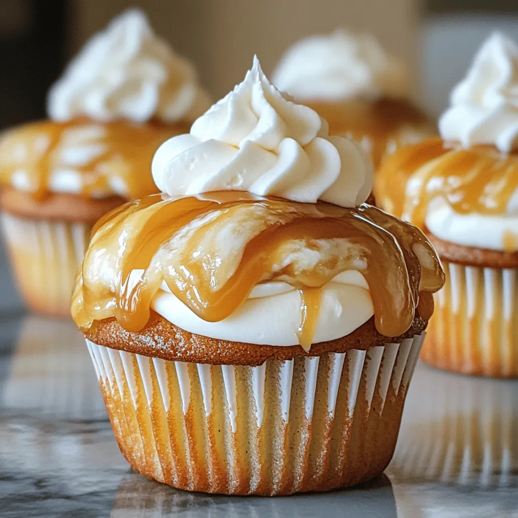 Um köstliche Karamellcupcakes zu machen, benötigst du: - 1 ½ Tassen Weizenmehl - 1 Tasse Zucker - ½ Tasse ungesalzene Butter, weich - 2 große Eier - ½ Tasse Milch - 1 Teelöffel Vanilleextrakt - 1 Teelöffel Backpulver - ¼ Teelöffel Salz - ½ Tasse Karamellsoße (plus extra zum Garnieren)