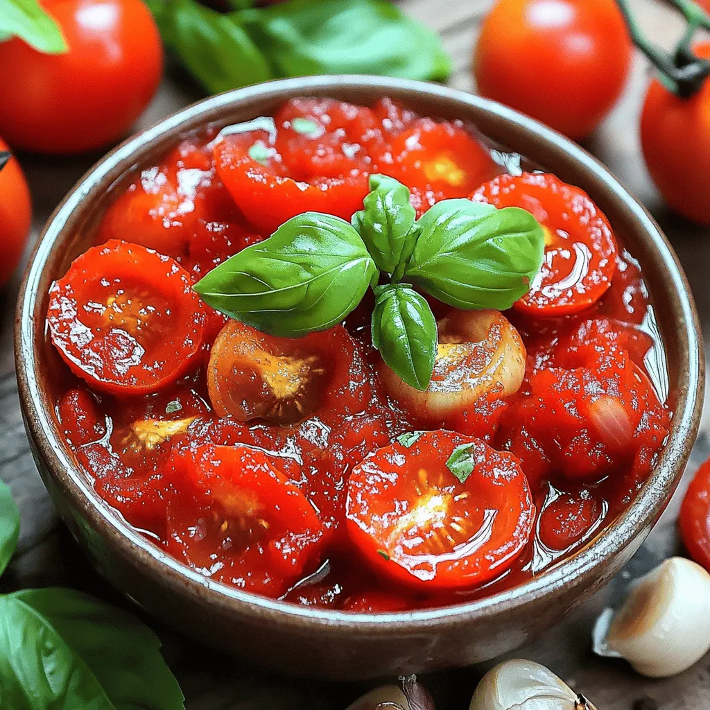 Homemade Roasted Tomato Sauce Einfach und Köstlich