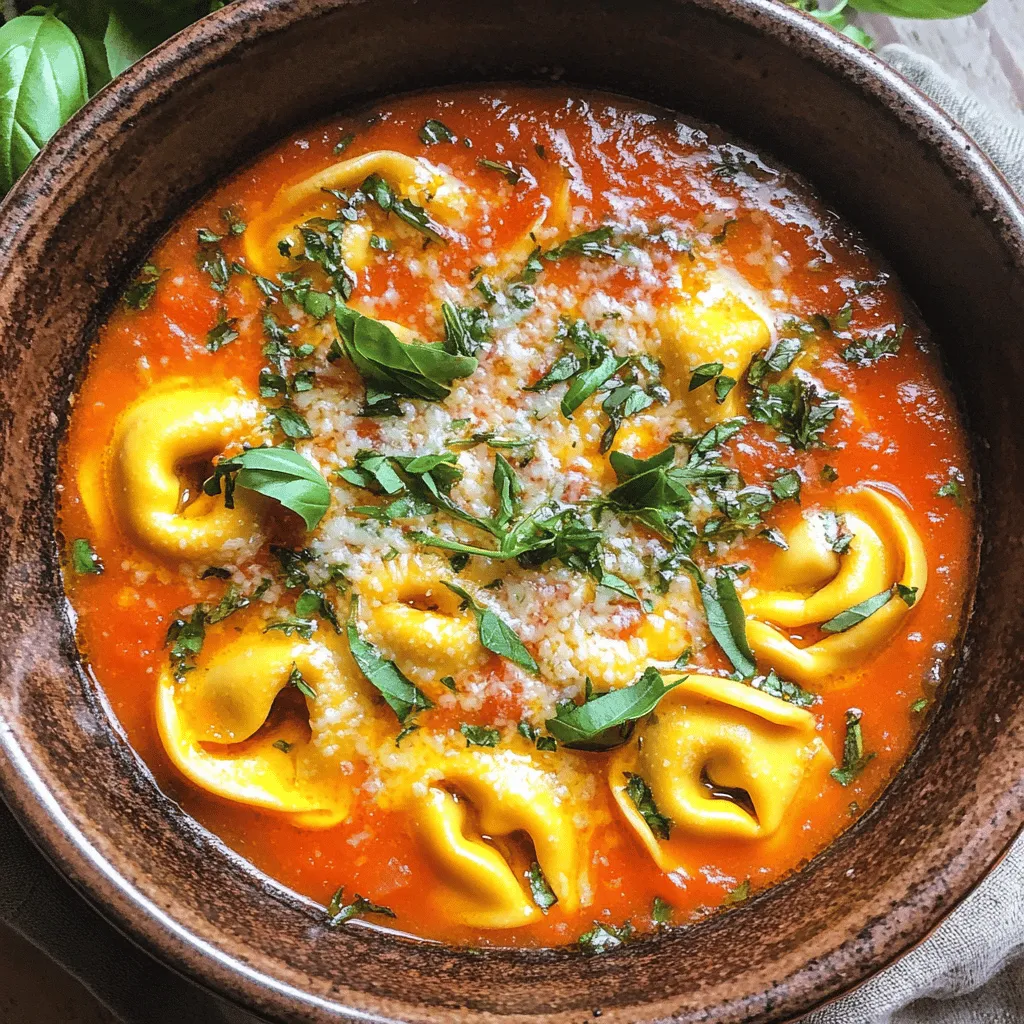 Cremige Tomaten-Tortellini-Suppe Einfache und Leckere Küche
