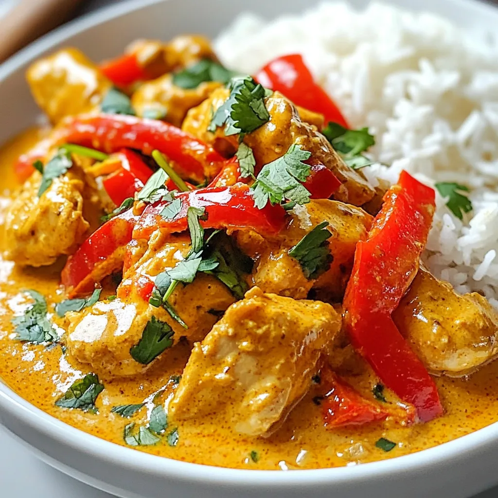 Thai Peanut Curry Chicken Einfaches und Schnelles Rezept