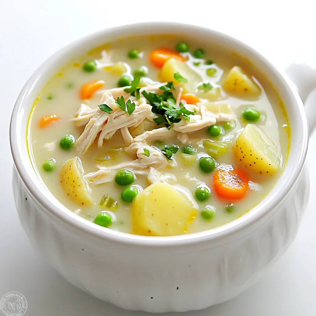 Slow Cooker Chicken Pot Pie Soup Einfaches Rezept
