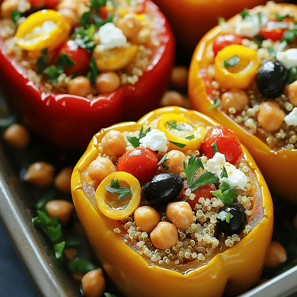 Mediterranean Stuffed Peppers Köstlich und Einfach