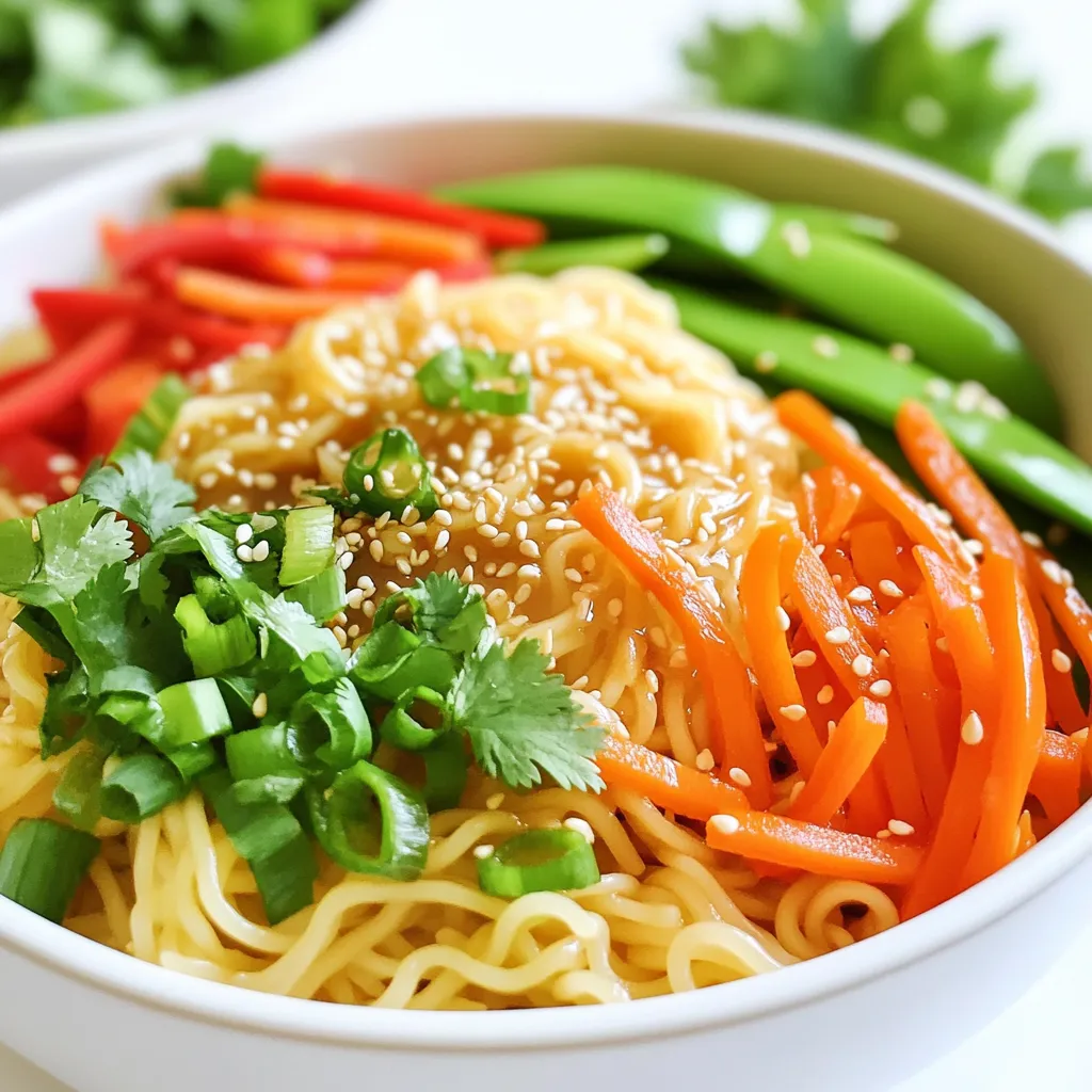 Minute Sesame Ginger Noodle Bowls Frisch und Einfach