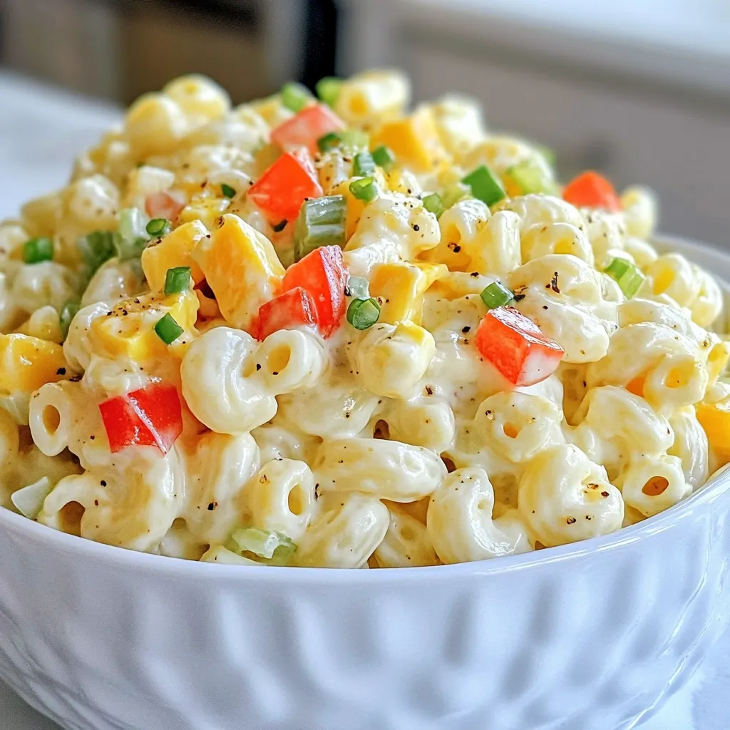 Cremiger Teufels-Ei-Makkaroni-Salat Einfaches Rezept