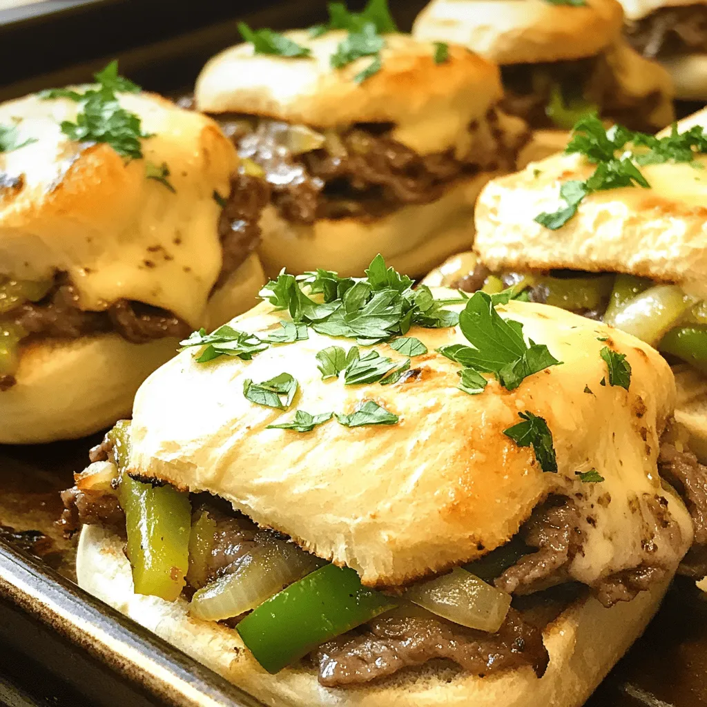 Für die perfekten Philly Cheesesteak Sliders brauche ich einige Hauptzutaten. Diese Zutaten geben den Sliders den vollen Geschmack: