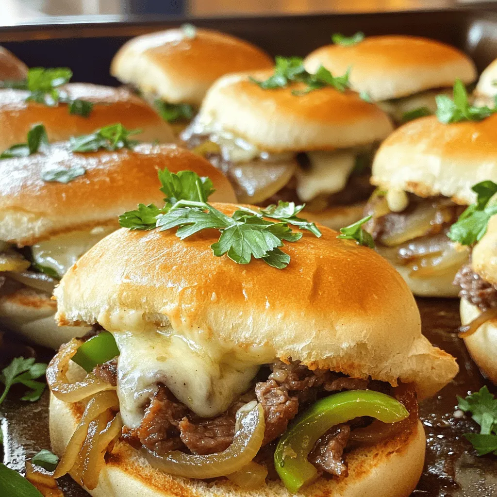 Philly Cheesesteak Sliders Einfache und schmackhafte Snacks