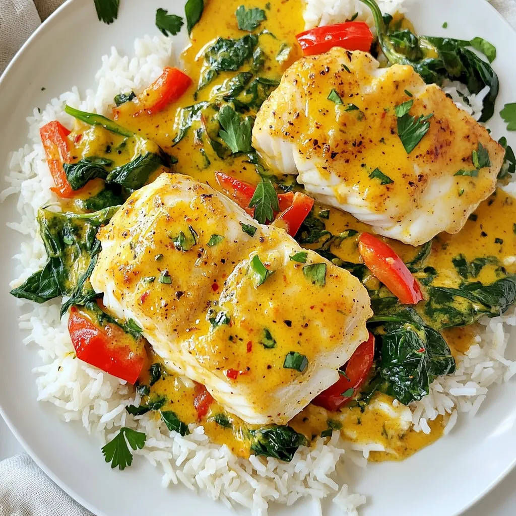 Kokos-Curry Baked Cod Einfaches und schnelles Rezept
