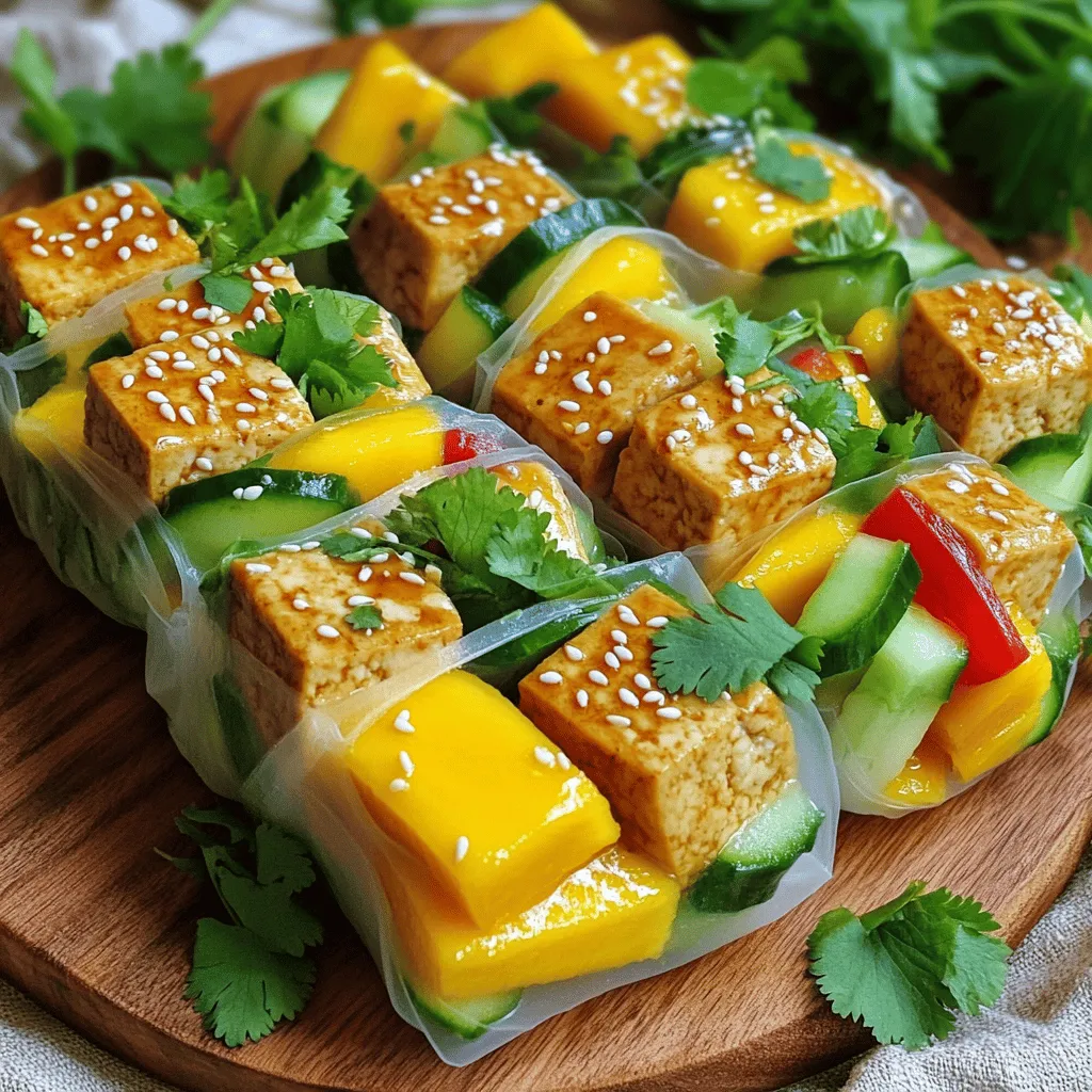Knusprige Tofu &#038; frische Mango Wraps Rezeptidee