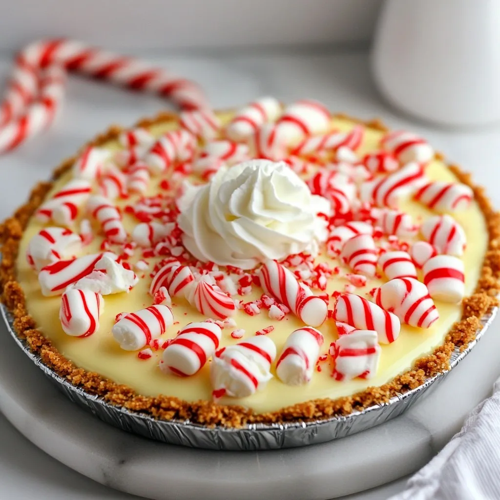 Einfache Candy Cane Pie Rezept für Weihnachten