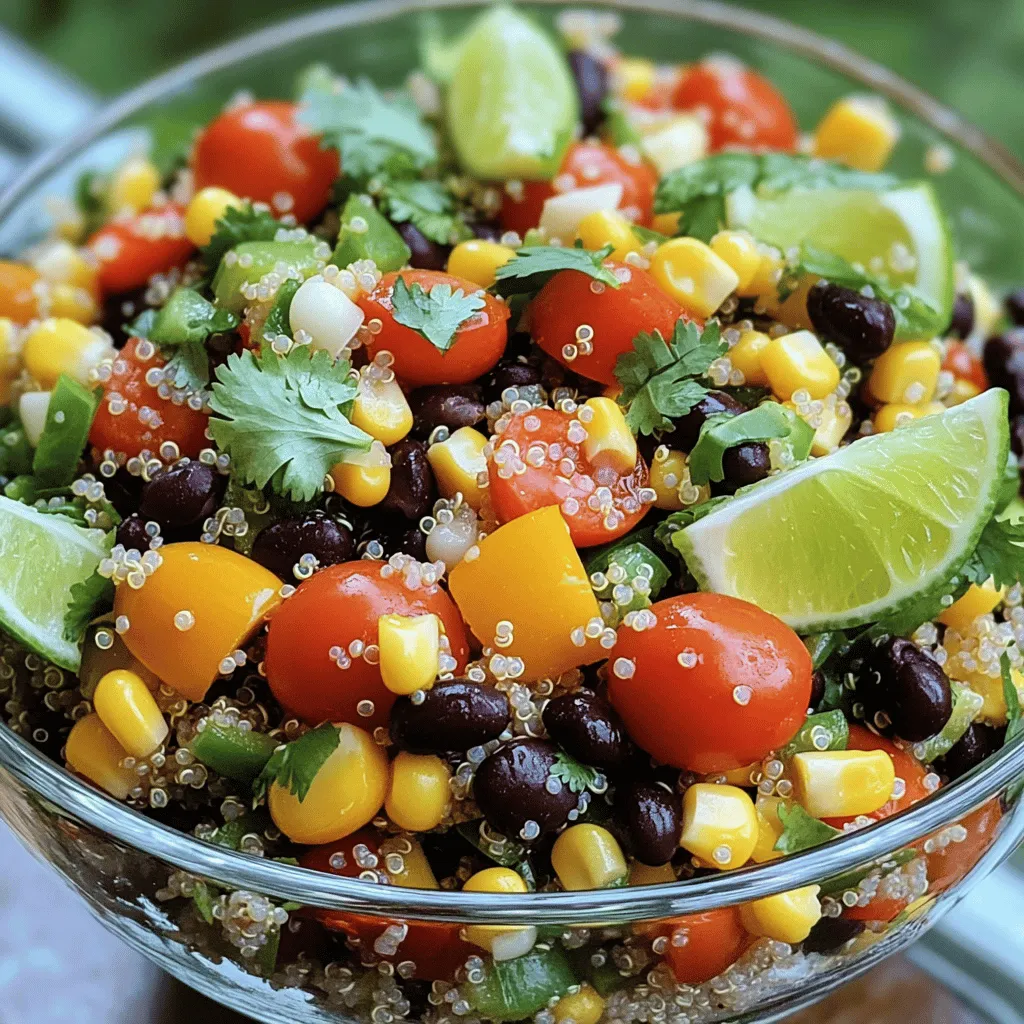 Zesty Quinoa Black Bean Salad Gesund und Einfach