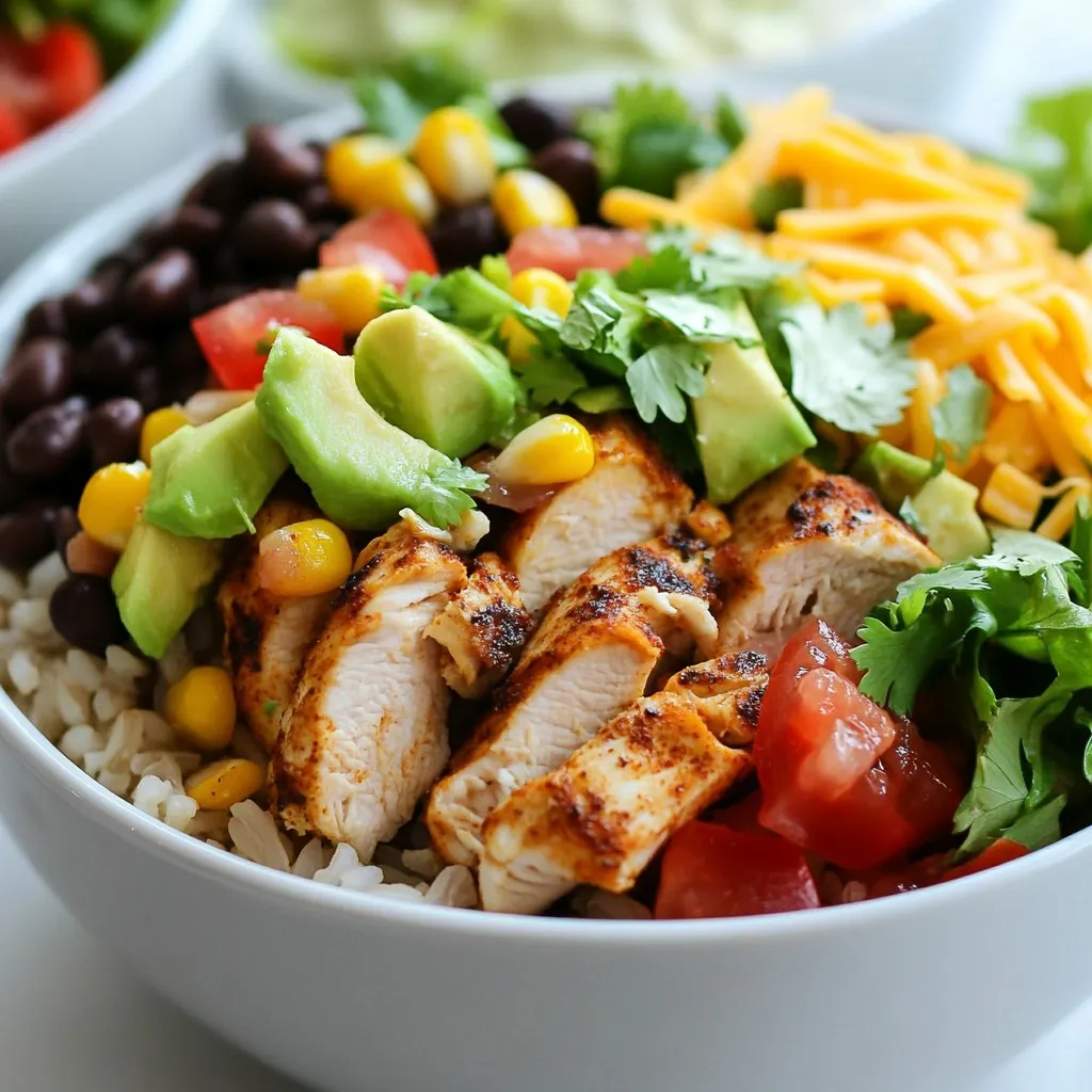 Hähnchen-Burrito-Bowls Schnell und Einfach Zubereiten