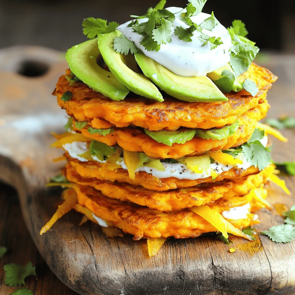 Gluten-Free Sweet Potato Fritter Stacks Einfach zubereiten