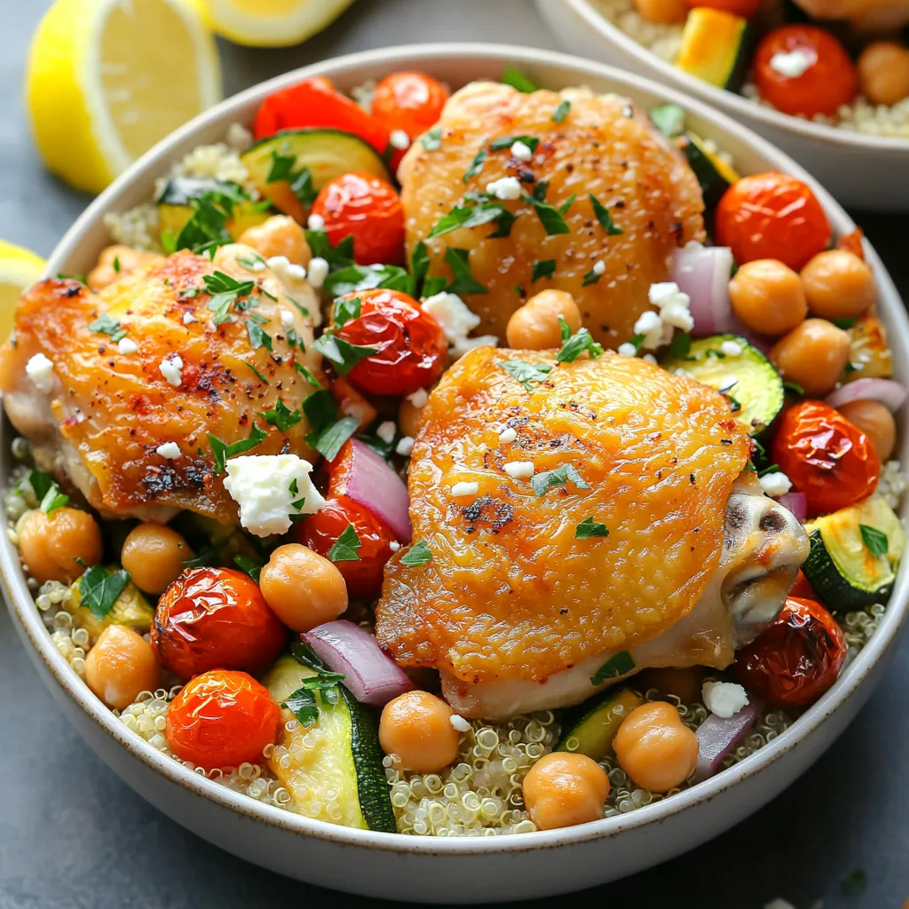 Mediterranean Chicken Bowls Sheet Pan Leckeres Gericht