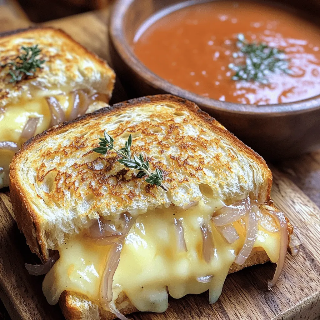 Französischer Zwiebel-Grilled Cheese köstlich genießen
