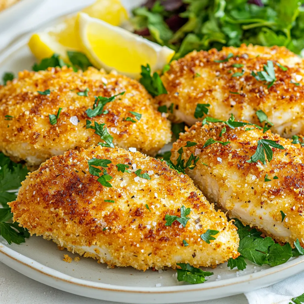 Air Fryer Parmesan Crusted Chicken Knusprig und Lecker