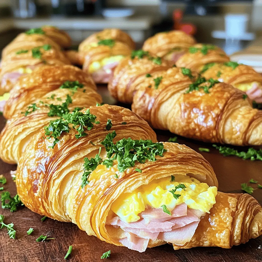 Ham and Cheese Croissant Bake Genießen Sie diesen Klassiker