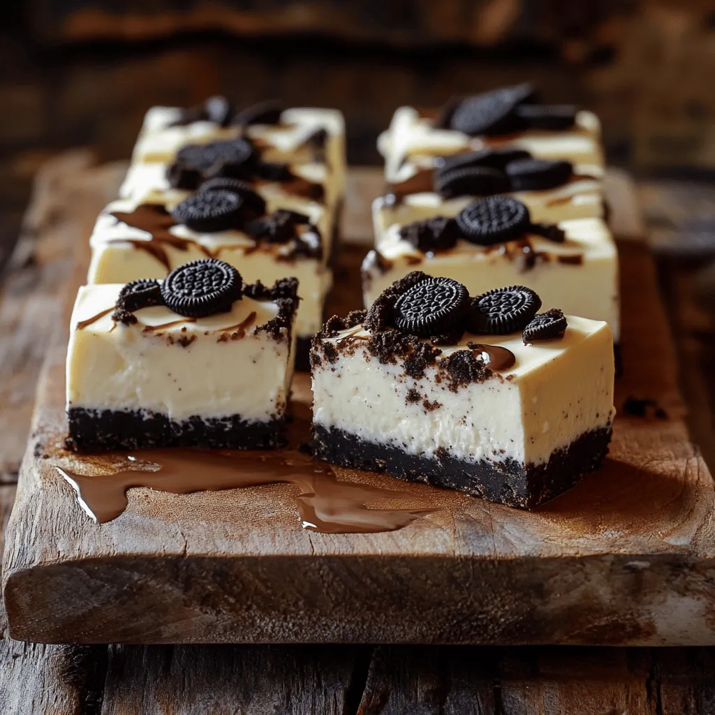 No-Bake Oreo Cheesecake Bars Köstlicher Genuss
