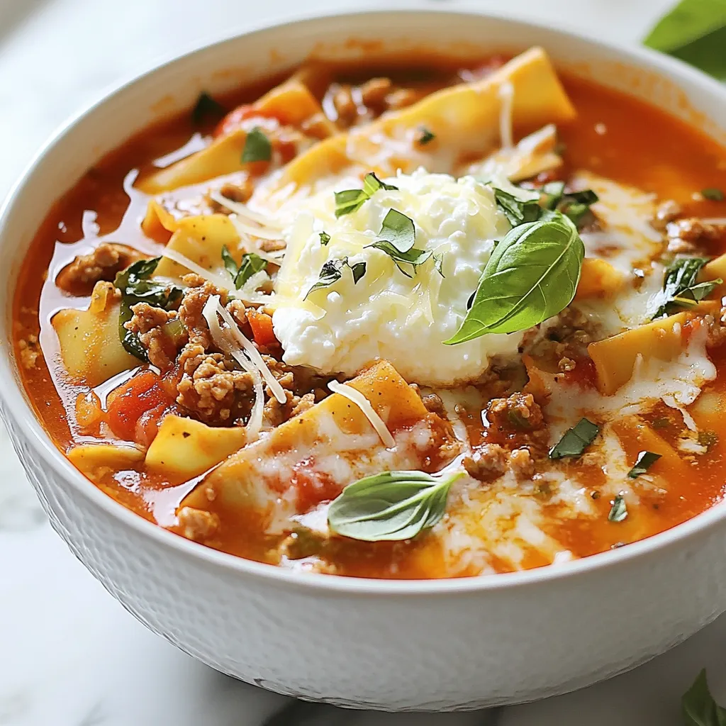High Protein Lasagna Soup Herzhaft und Nahrhaft