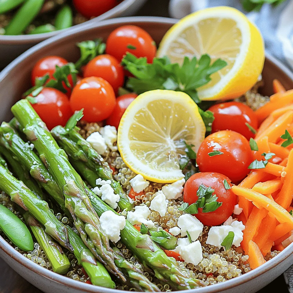 Frühjahrs-Gemüse-Quinoa-Power-Bowls Nährstoffreich
