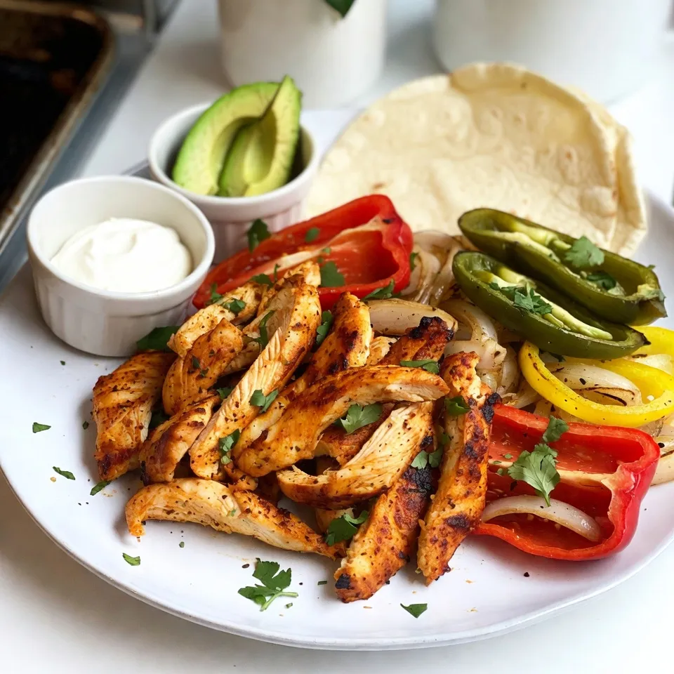 Sheet Pan Chicken Fajitas Schnelles und einfaches Rezept