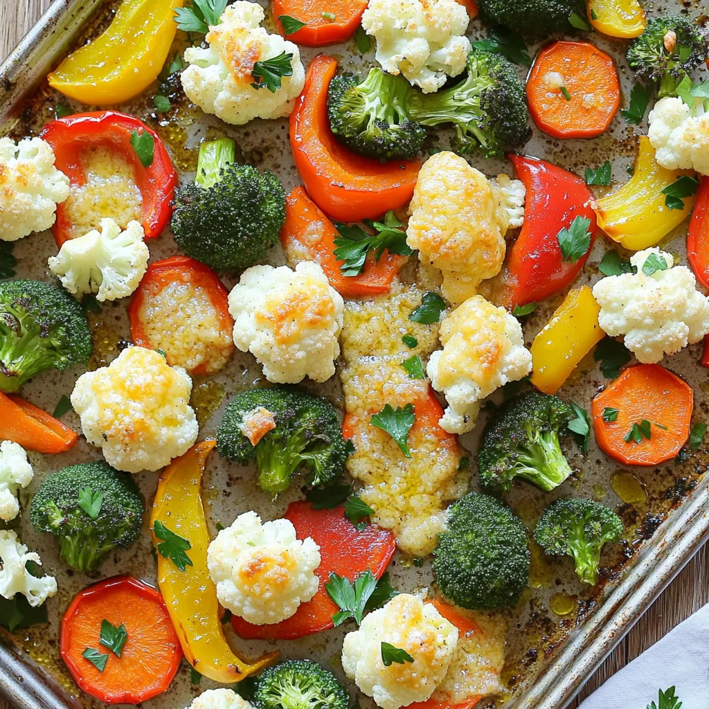 Roasted Garlic Parmesan Veggies Sheet Pan Vielfalt