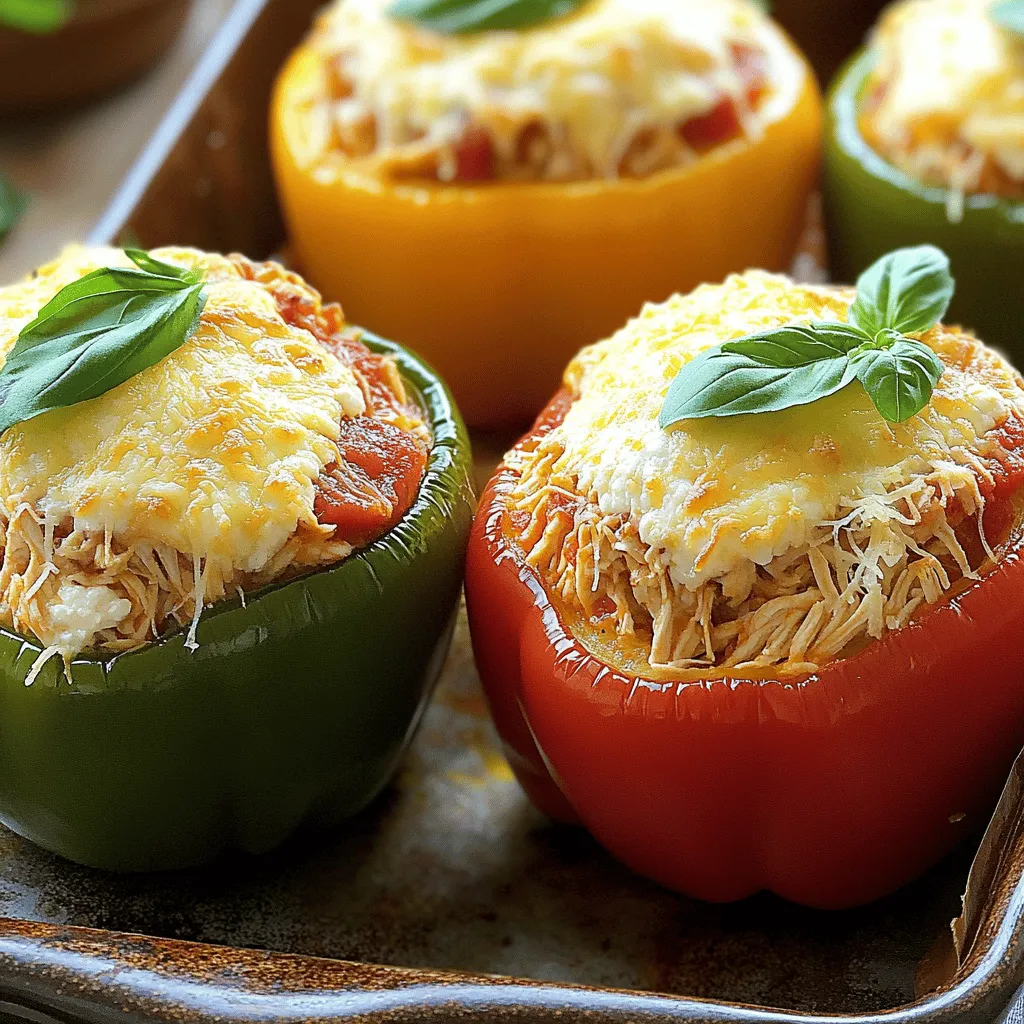 Leckere Chicken Parmesan Stuffed Peppers Rezept