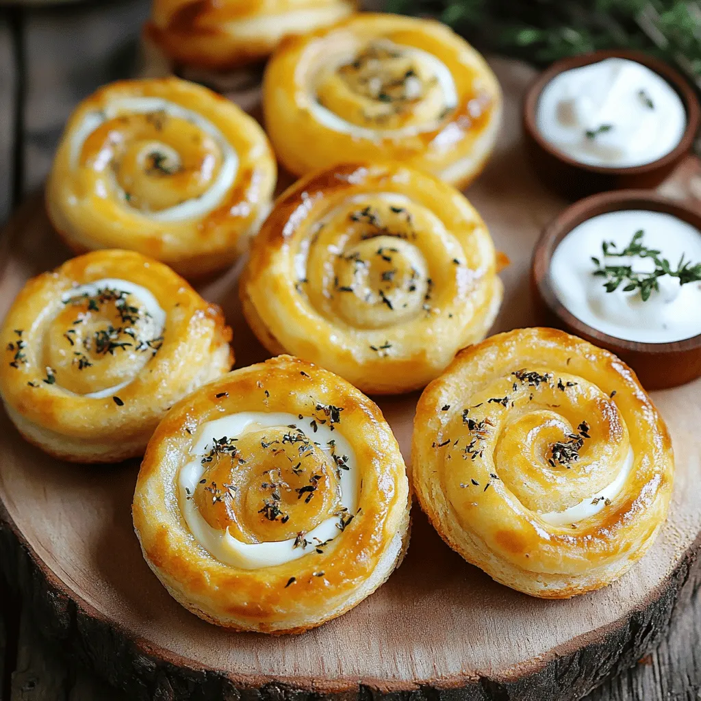 Einfache Schinken-Käse-Pinwheels mit Blätterteig Rezept