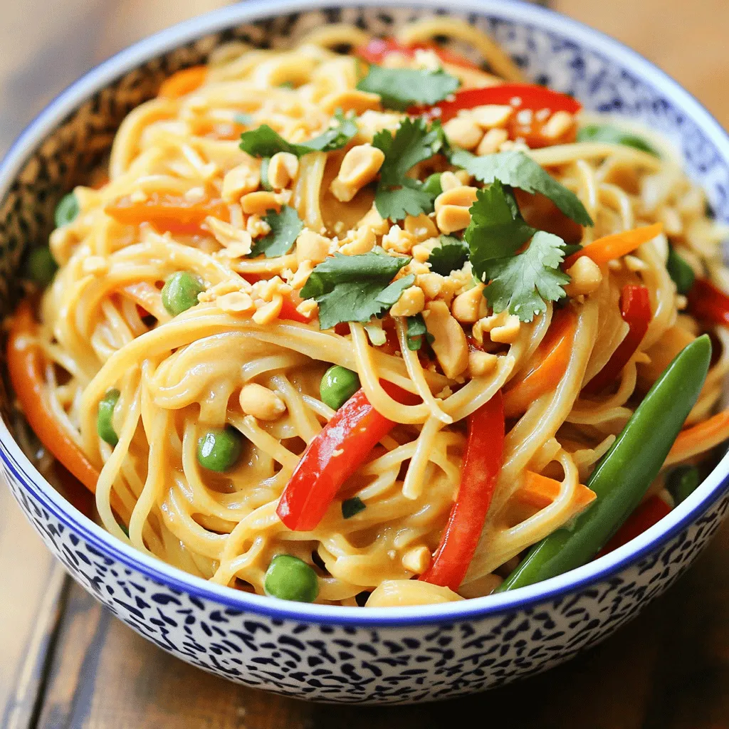 Minute Thai Peanut Noodles Schnelle und köstliche Mahlzeit