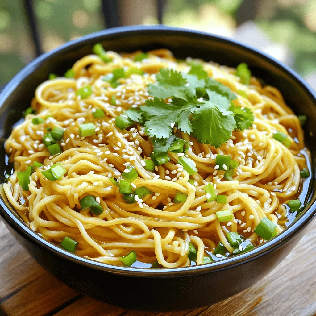 Minute Sesame Garlic Noodles Schnelles und Einfaches Rezept