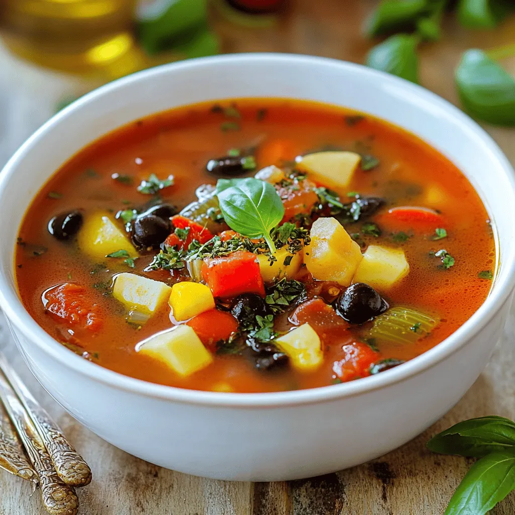 Herzhafte mediterrane Bohnensuppe köstlicher Genuss