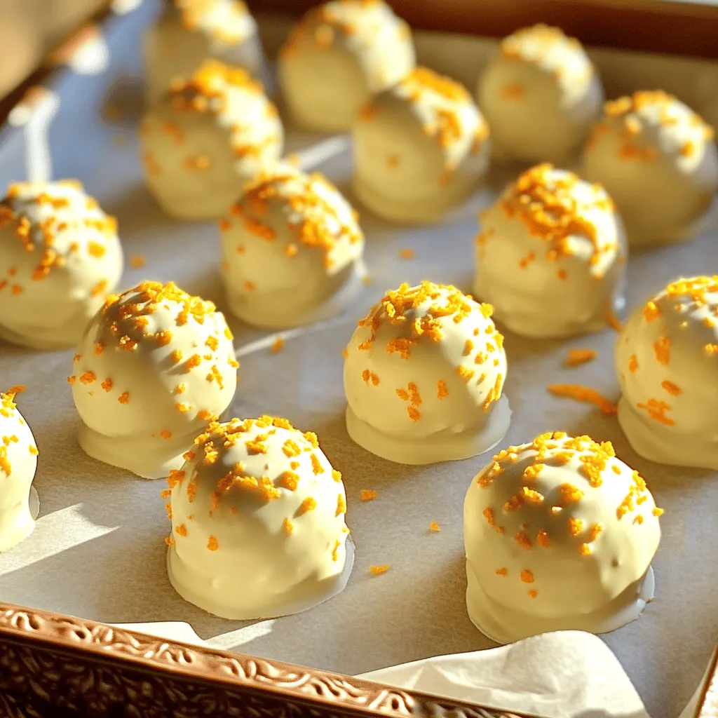 No Bake Orange Creamsicle Truffles Frisch und Lecker