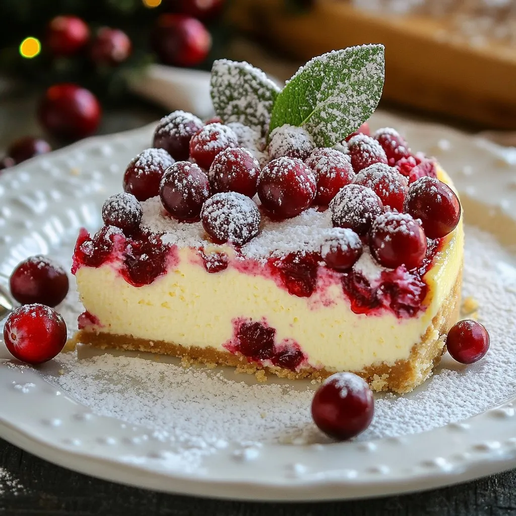 Weihnachtlicher Cranberry Cheesecake Einfach und Lecker