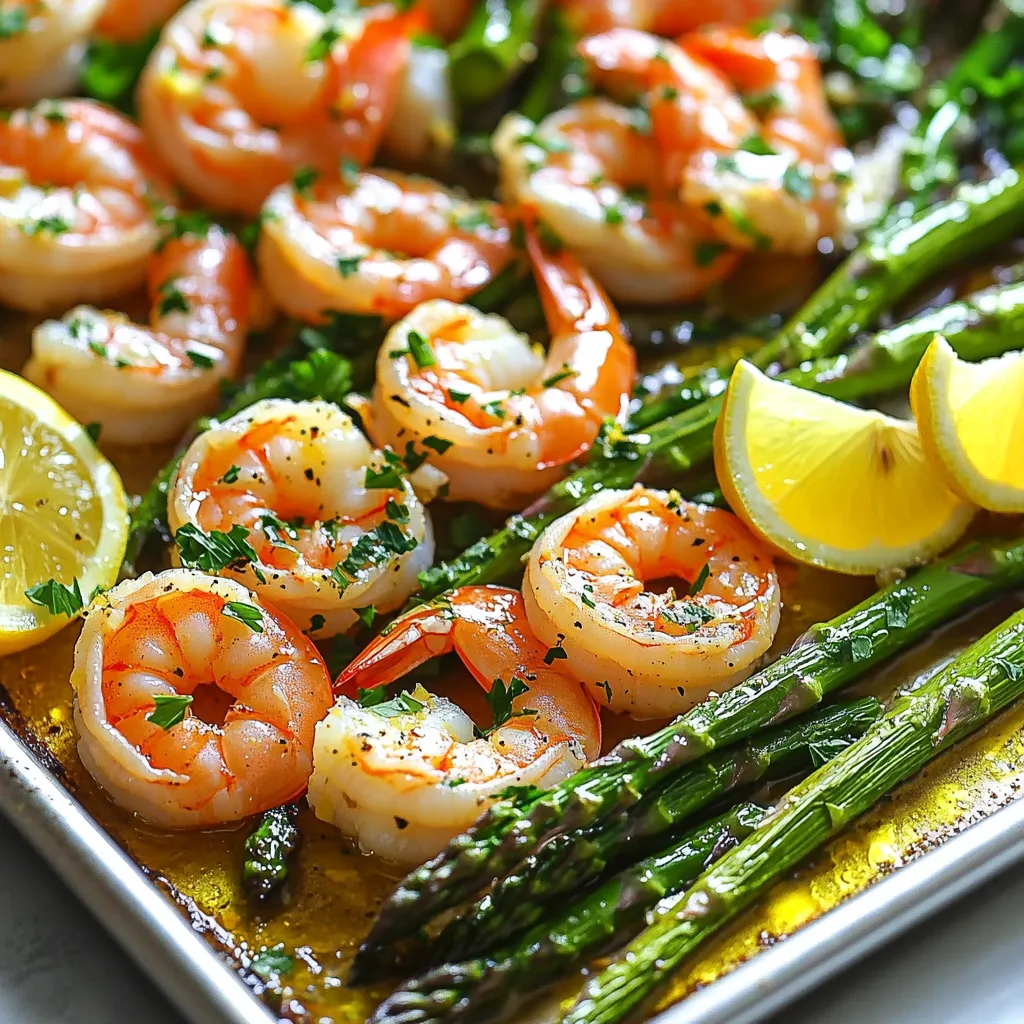 Blitzschnelle Sheet Pan Lemon Garlic Shrimp &#038; Asparagus