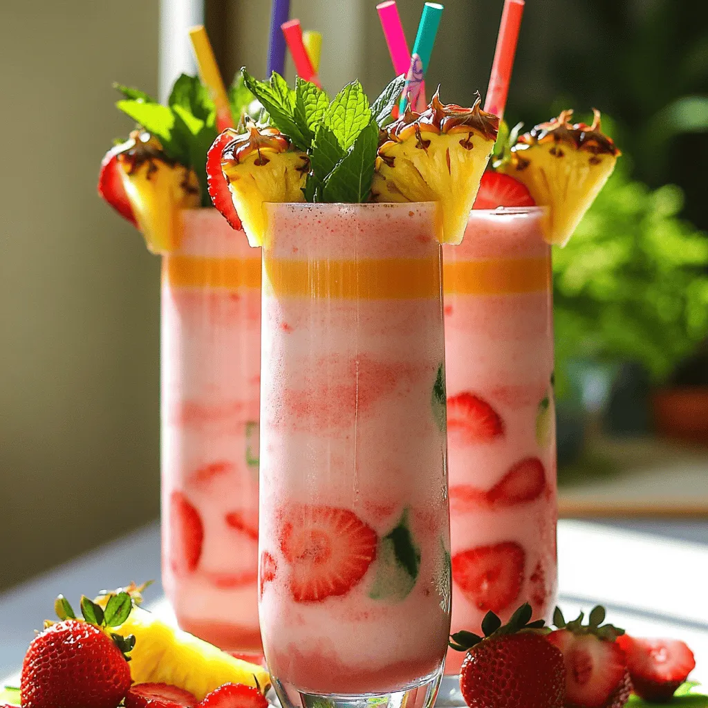 Pink Flamingo Colada Fruchtige Cocktails für den Sommer