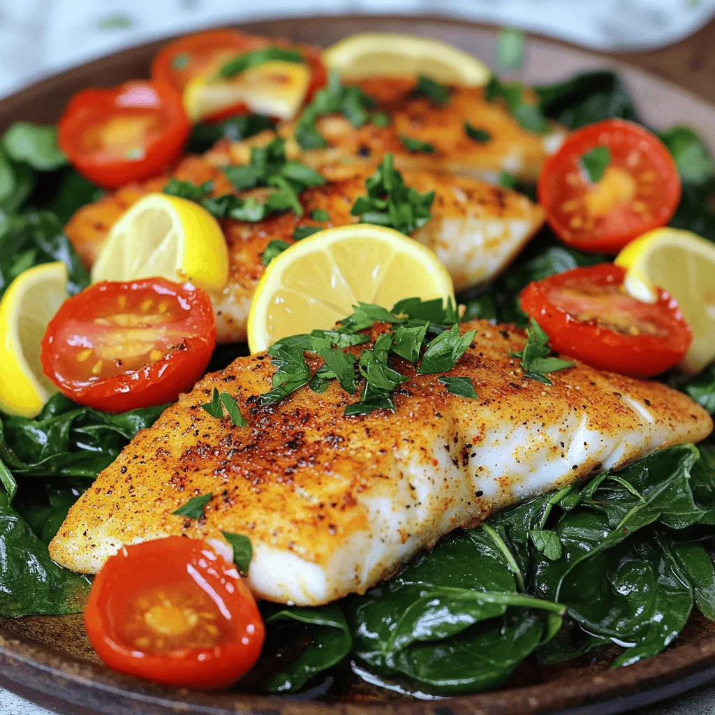 Skillet Cajun Spiced Flounder Lecker und Einfach