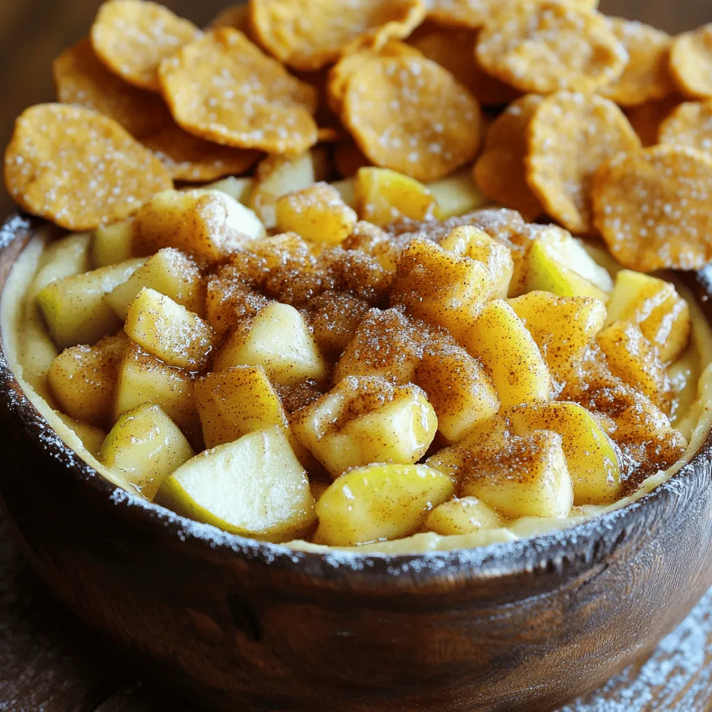 Apfelkuchen-Dip mit Zimt-Chips Einfach und Lecker