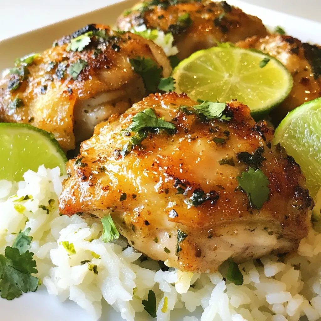 Zesty Cilantro Lime Chicken with Rice Einfaches Rezept